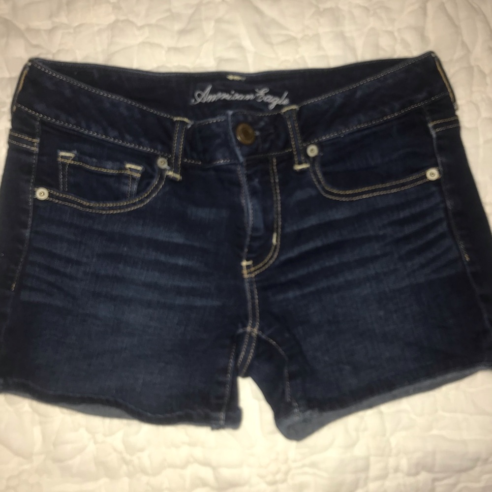 AE denim shorts